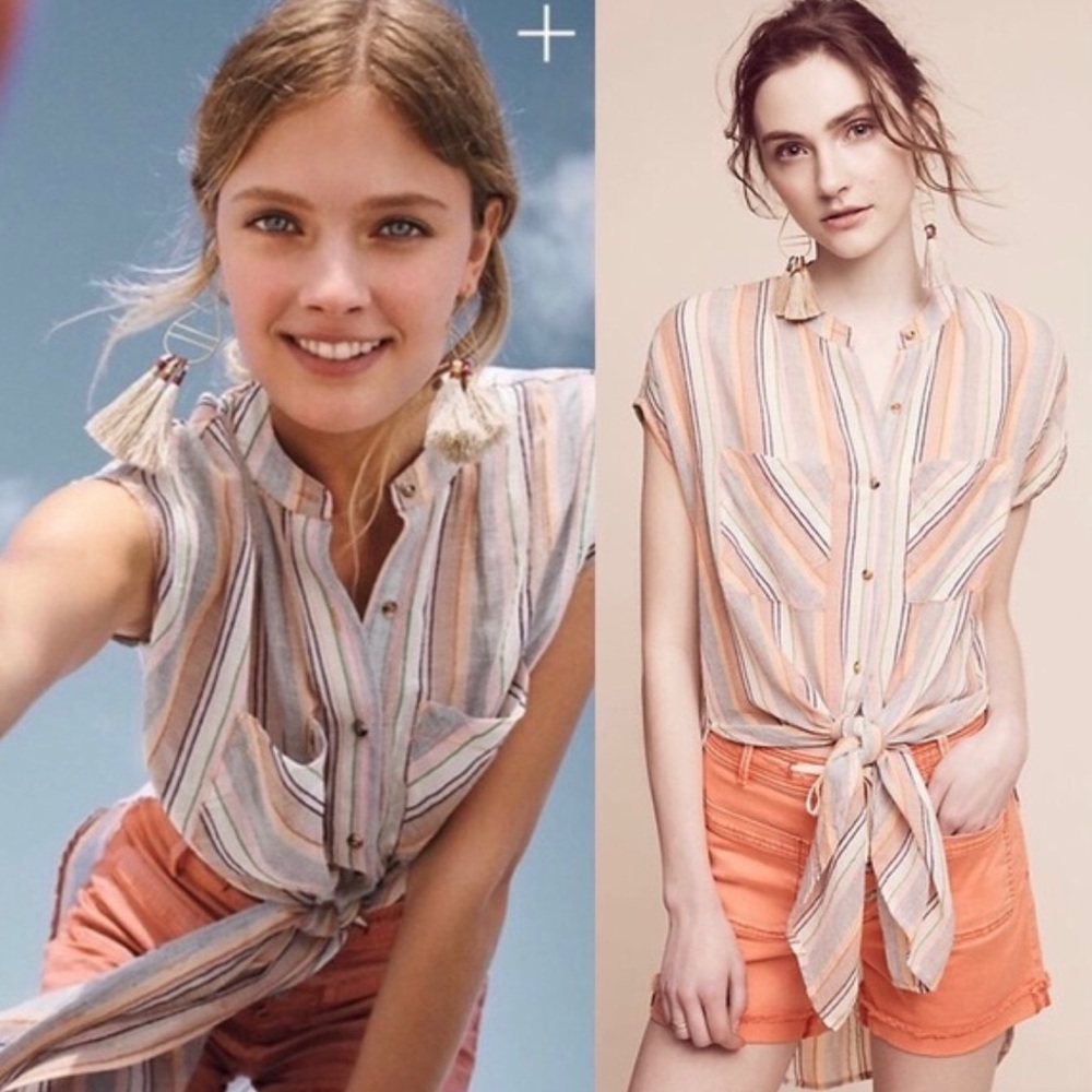 Anthropologie Holding Horses Merida Striped Tunic Top